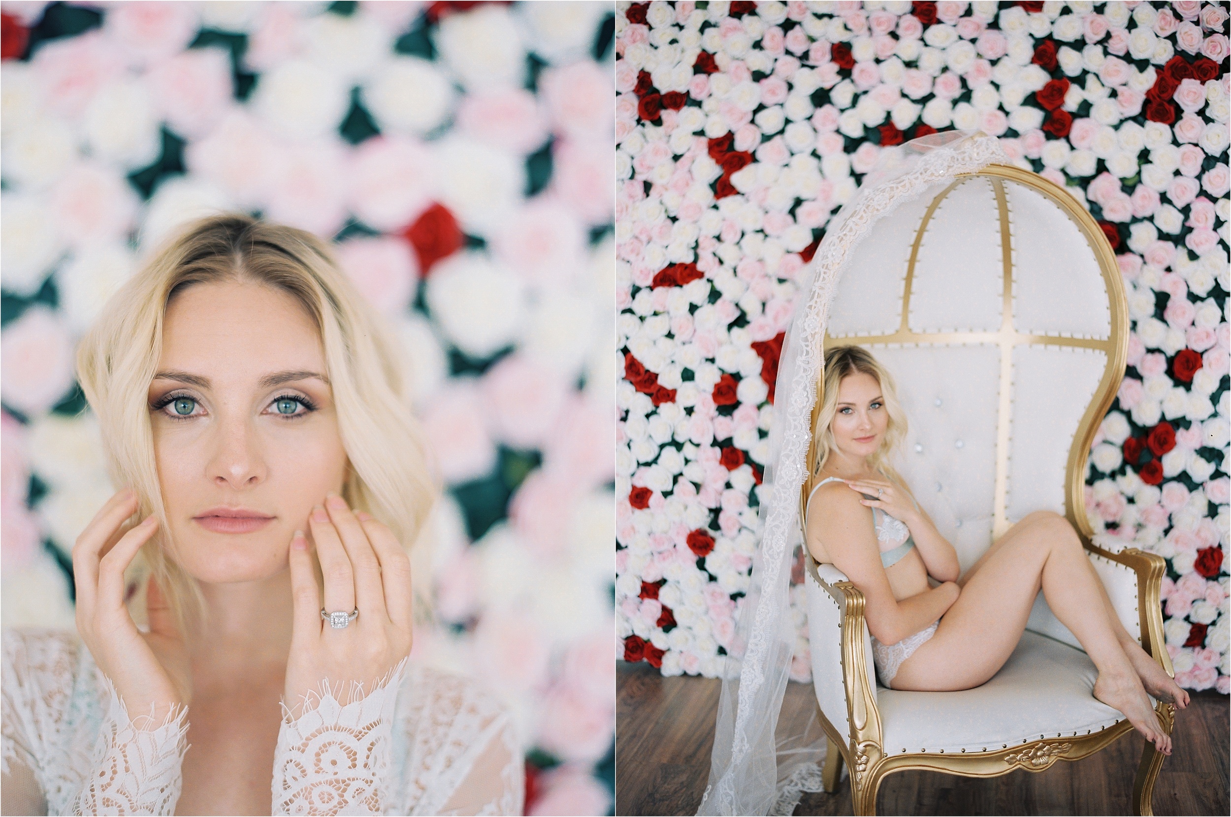 Los Angeles Floral Wall Boudoir Photo