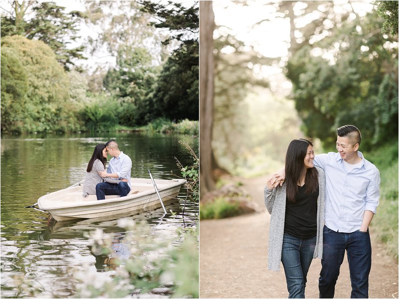 Row Boat Engagement Session in Golden Gate Park