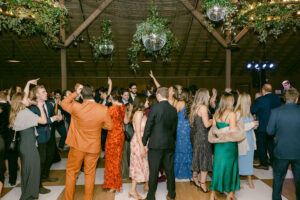 The dance floor was full all night long as the guests danced to the live band.