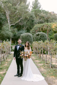 Bride and groom portrait at the Pavillion at Calamigos Ranch in Malibu, CA.