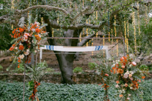 Fall themed chuppah decor for a Jewish wedding at Calamigos Ranch in Malibu, CA.