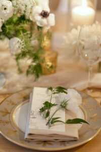 Each guest was greeted by a single white flower delicately placed on their menu.