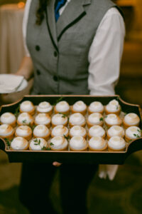 Mini lemon meringue desserts.