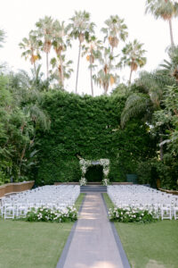Ceremony space at the Four Seasons Beverly Hills. Photographed by SoCal wedding photographer Tiffany J Photography.
